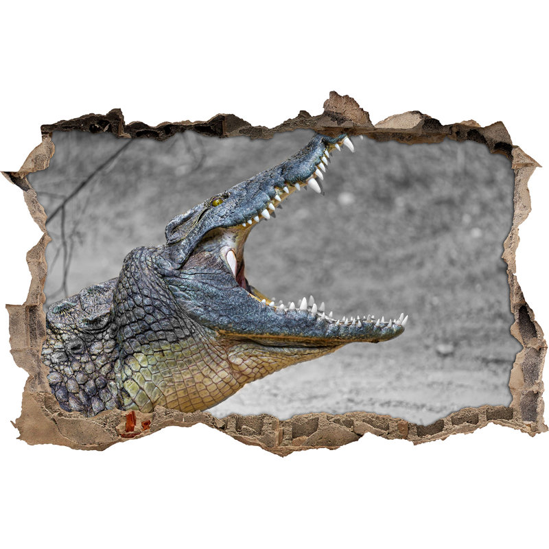 East Urban Home Wandtattoo Riesiges Krokodil mit großem Maul | Wayfair.de